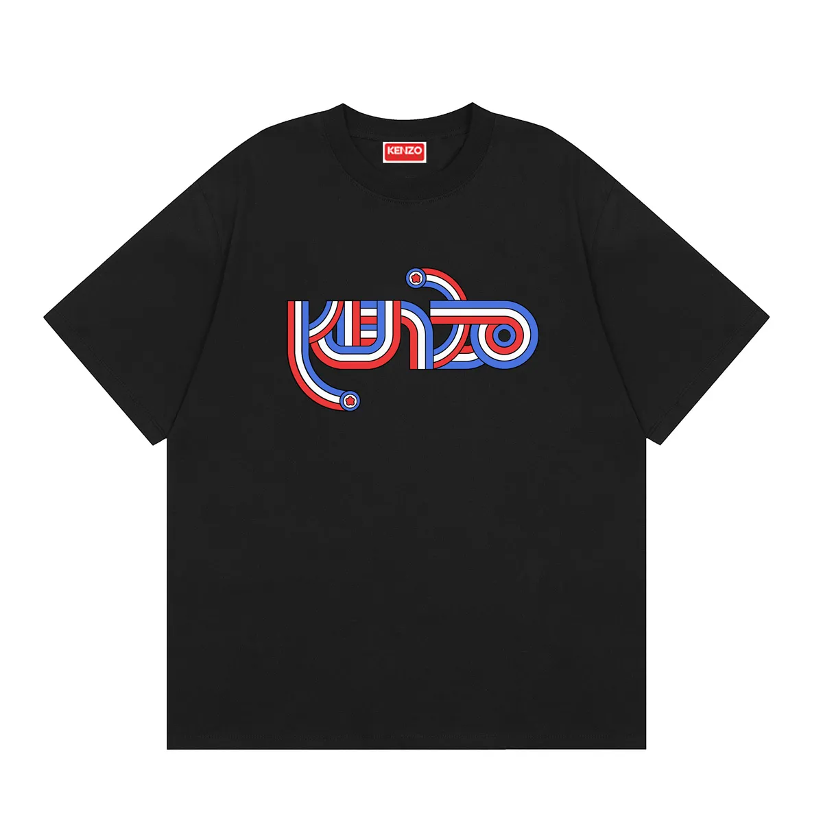 KENZO TARGET T-shirt, co-branded short-sleeved color: Black White, Blue Size: M L